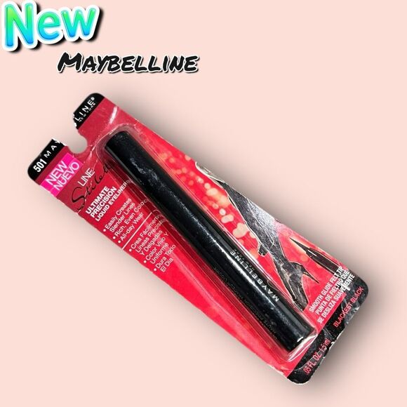 New Maybelline Line Stiletto Ultimate Precision Liquid Eyeliner – 501 Blackest B - Picture 5 of 5
